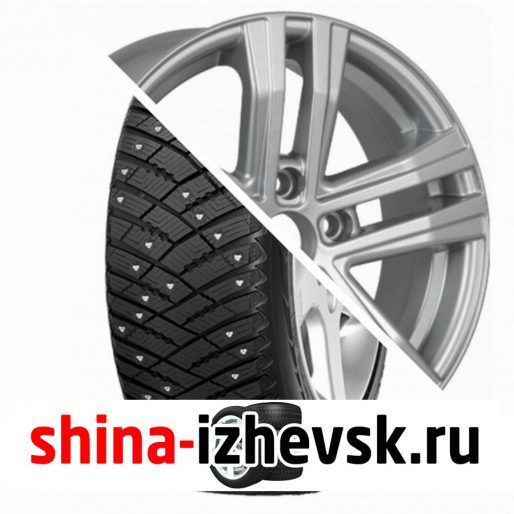 Колесо в сборе Goodyear Ultra Grip Ice Arctic 215/60 R16 T 99 + Tech Line 645 6.5xR16 5×112 ET45 DIA57.1 Серебристый в Ижевске
